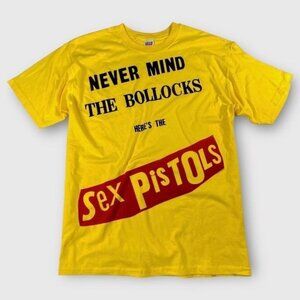 NWOT Sex Pistols Never Mind The Bullocks Here's The Sex Pistols Tee Shirt Yellow